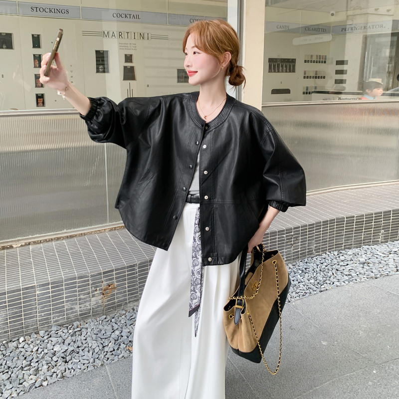 不挑人版型皮衣外套9009P155控238,女装皮衣,2C182