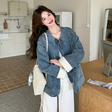 数据好牛仔新中式外套6033P155控238，女装短外套，2C182