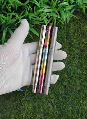 新出钛合金经典钢笔签字中性特价细笔杆直径11.8款实用弘典35mm尖