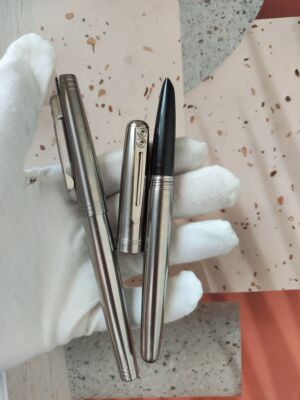 钛合金英雄hero100笔壳  螺旋宽螺纹笔帽自制  有对比图