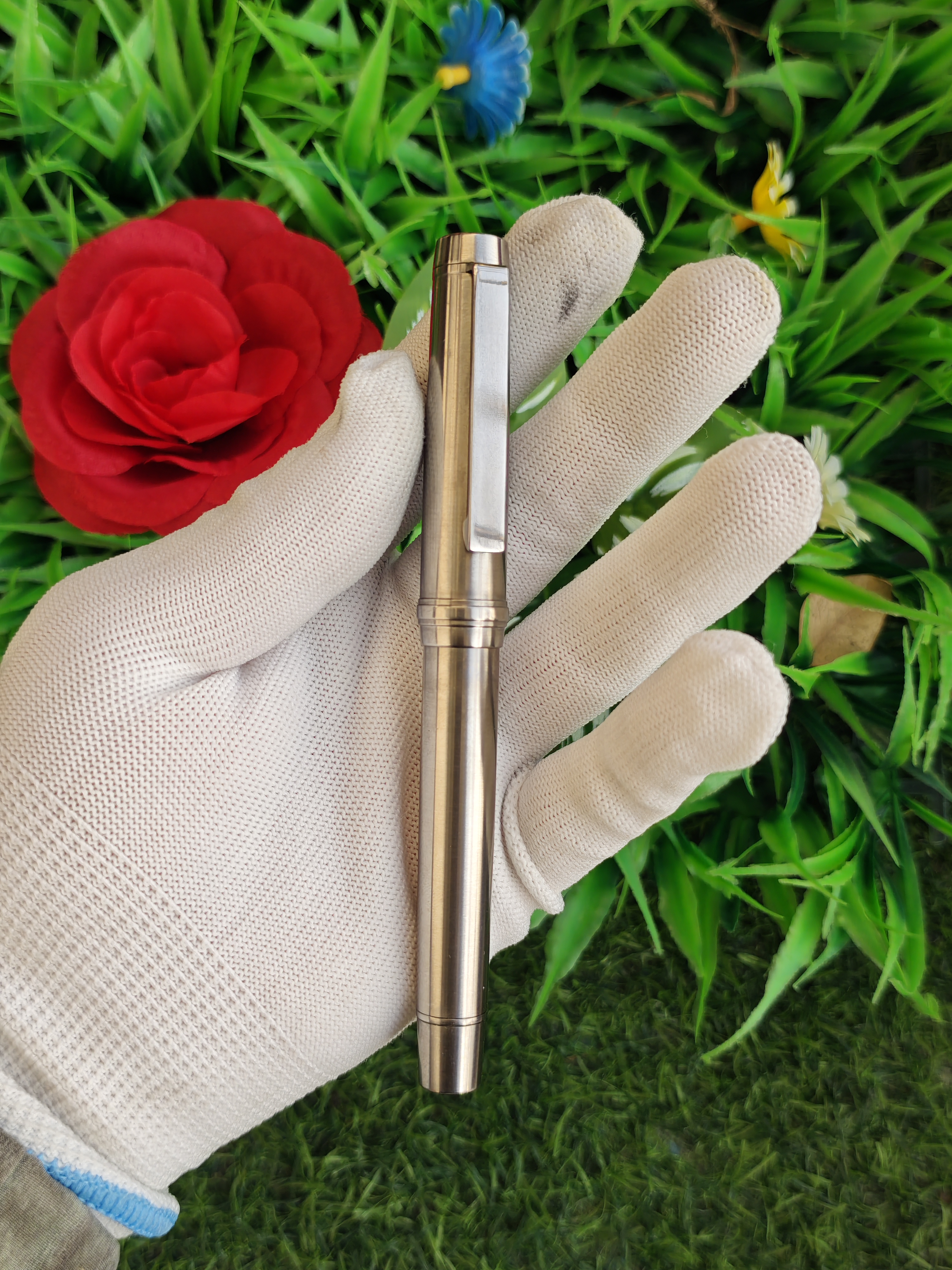 自制钛合金活塞平顶钢笔6号尖 35mm金豪bock6施密特5jowo6可选