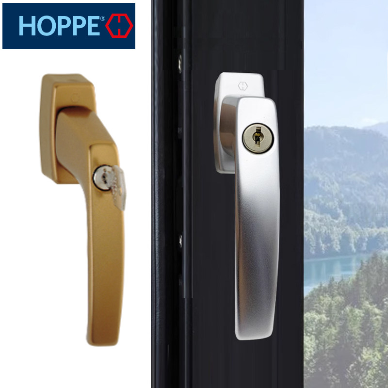 HOPPE进口德国好博窗把手带钥匙带锁执手0738S平开窗拉手0530S