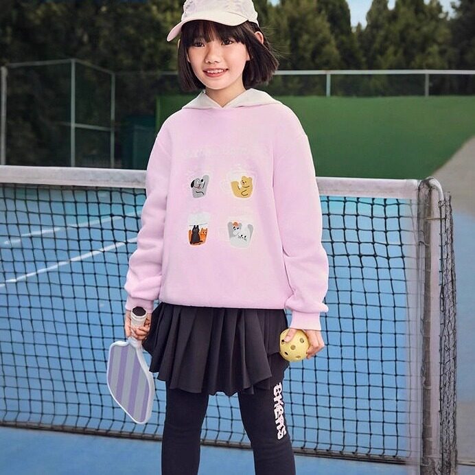 Skechers斯凯奇儿童秋冬休闲舒适时尚百搭潮流印花卫衣L425K095
