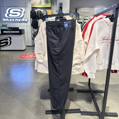 Skechers斯凯奇秋冬男女款舒适柔软百搭保暖休闲针织长裤L126U017