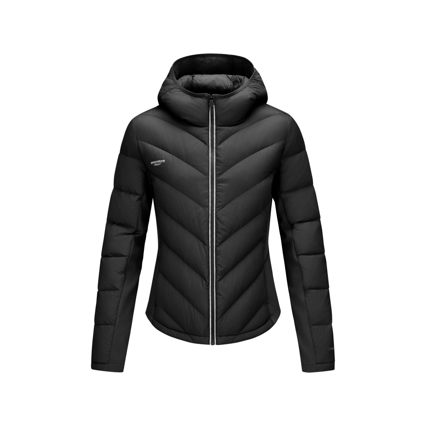 Skechers斯凯奇女士防泼水连帽修身显瘦耐脏羽绒服外套P425W001
