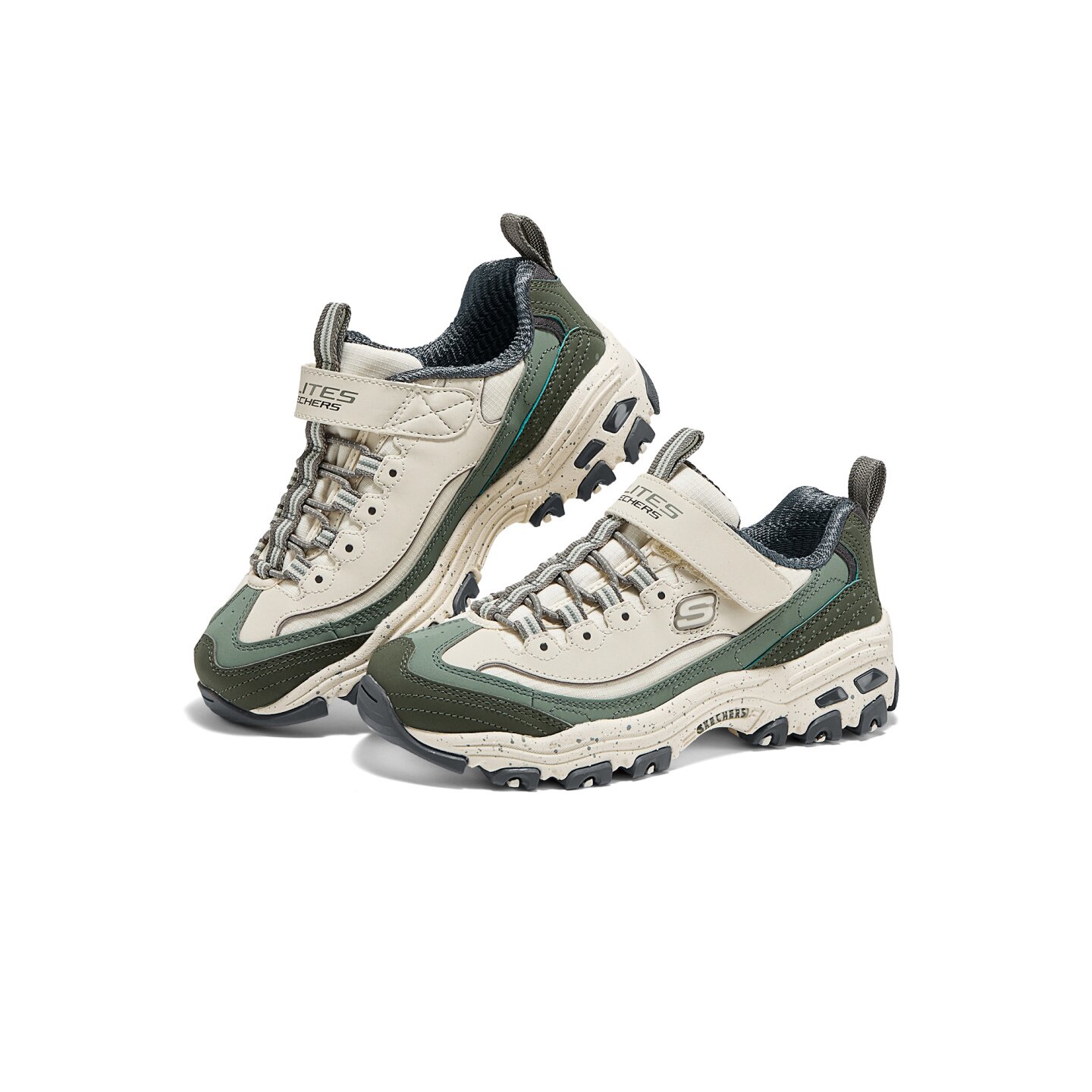 Skechers斯凯奇25新款夏季男童舒适轻质缓震魔术贴老爹鞋405327L
