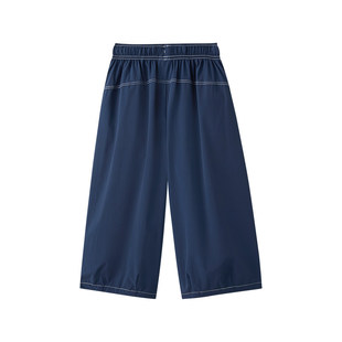 SKECHERS斯凯奇秋新款男女中大童牛仔休闲七分裤子 P326B013