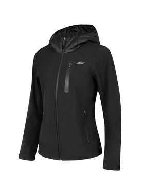 SkechersSKECHERS冬季女士时尚潮流舒适百搭梭织连帽外套P424W222