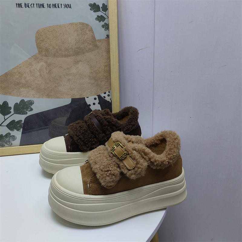 2025韩版加绒魔术贴深口单鞋女厚底圆头休闲鞋保暖增高外贸鞋棉鞋,女鞋,深口单鞋,淘宝优惠券,粉丝福利购,淘宝优惠卷