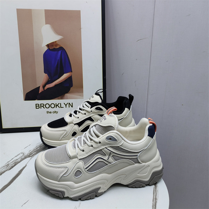 品牌撤柜2026春款厚底老爹鞋女ins潮百搭透气网面休闲运动鞋单鞋,女鞋,时尚休闲鞋,淘宝优惠券,粉丝福利购,淘宝优惠卷