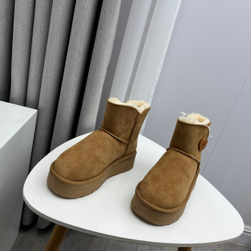 工厂直销2025圆头冬季厚底靴