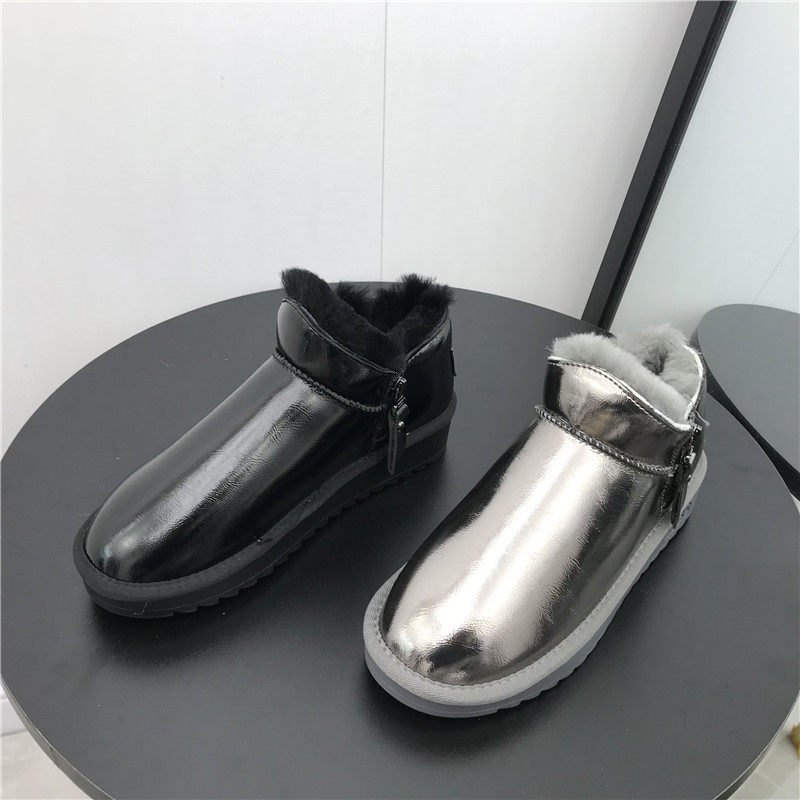 品牌撤柜清仓处理202冬款女鞋圆头牛皮羊毛舒适套筒外贸鞋雪地靴,女鞋,时尚雪地靴,淘宝优惠券,粉丝福利购,淘宝优惠卷