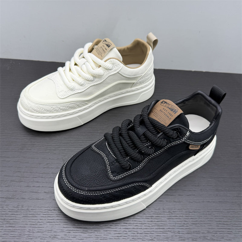 品牌撤柜2026春款新款男士厚底板鞋透气休闲小白鞋百搭运动鞋潮流