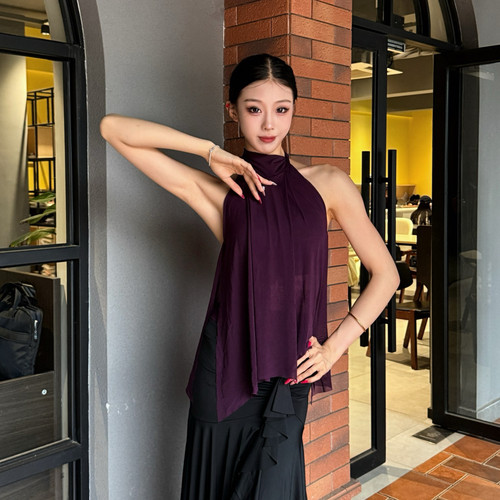 夏季带胸垫气质国标舞服