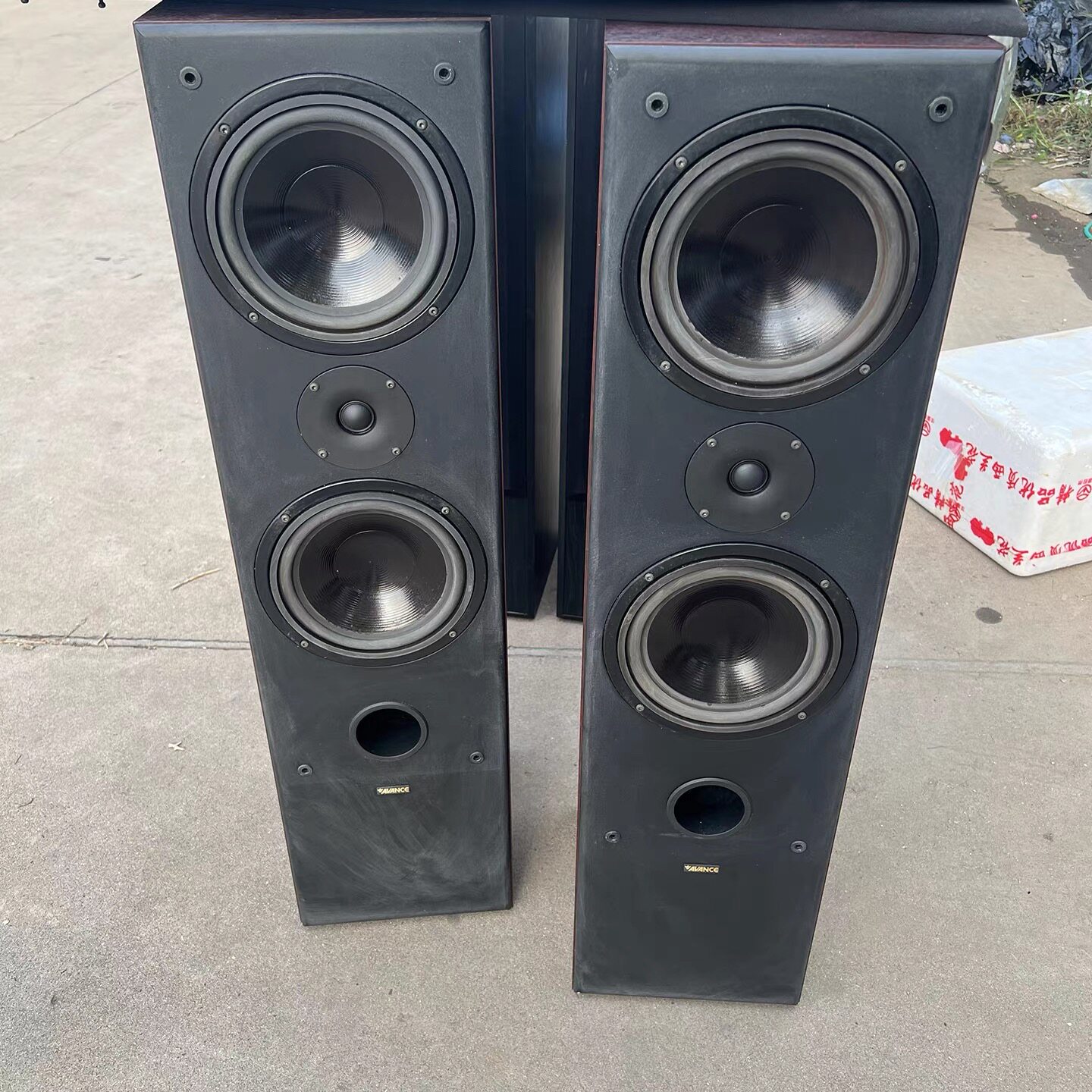 二手原装进口丹麦皇冠AVANCE OMEGA 38发烧双8寸落地音箱HIFI音响
