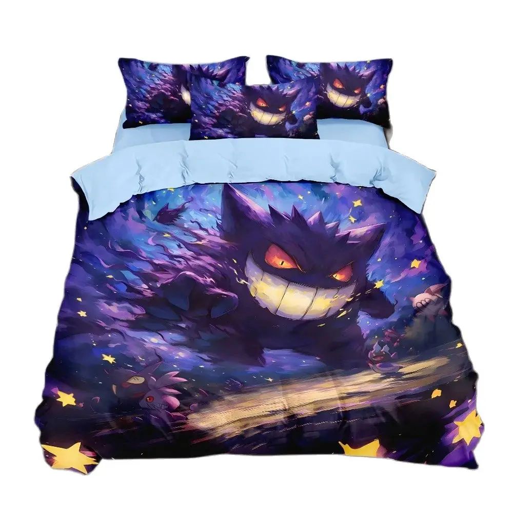 3D Printed Gengar Bedding Set Cartoon Anime P-Pokemon Duvet