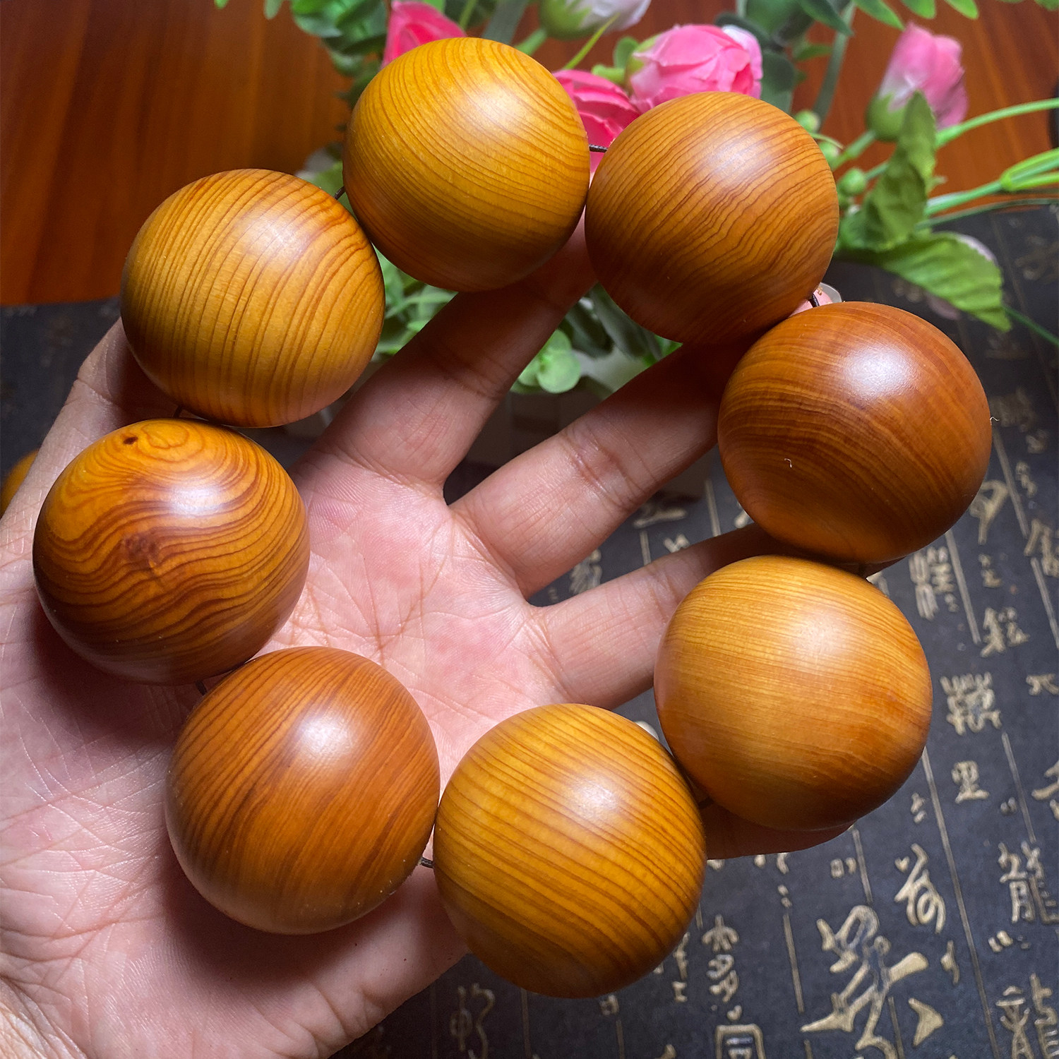 崖柏40mm*8颗手串油性好浓香味好