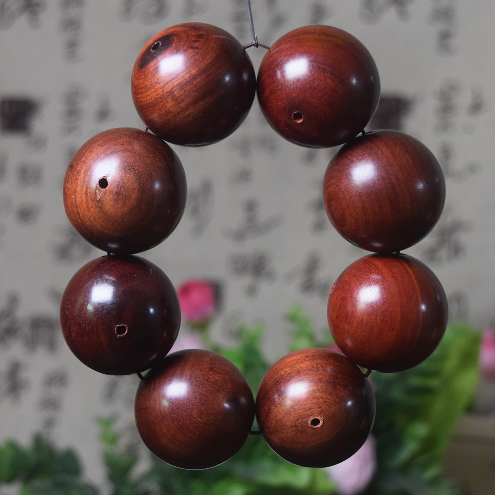 紫檀3.5*8颗非洲小叶紫檀文玩35