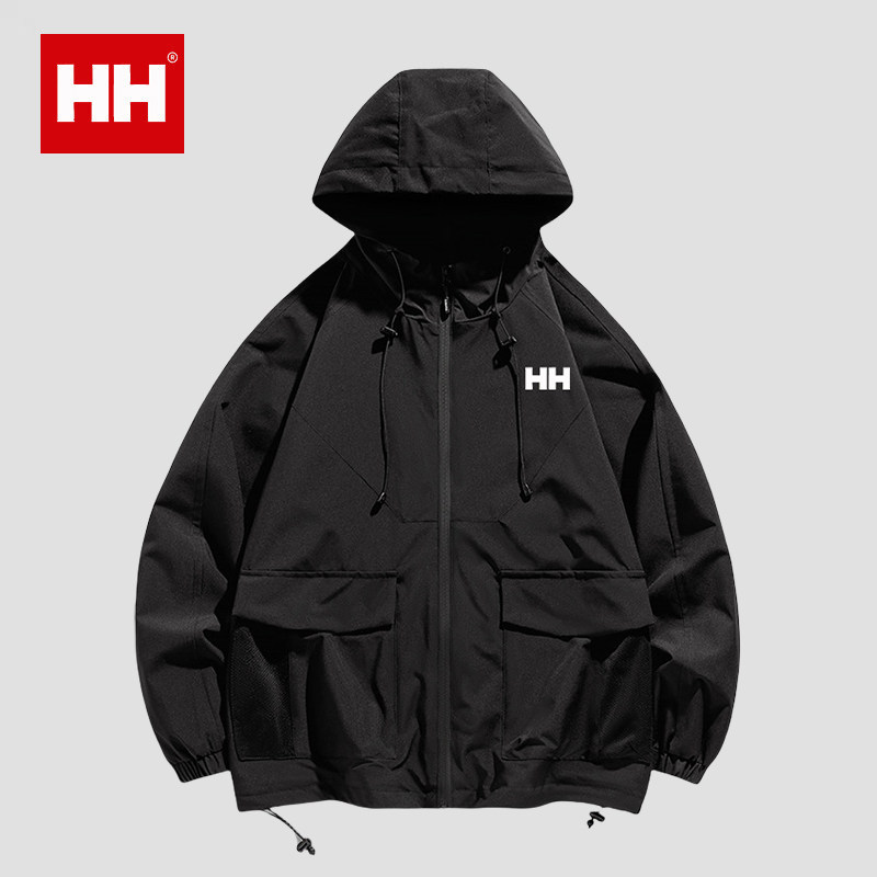 官方正品HH新款单层冲锋衣女士外套防风防水休闲运动春秋夹克男士