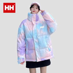 官方正品HH羽绒服男女款冬季中性风立领情侣防寒保暖加厚冬装外套