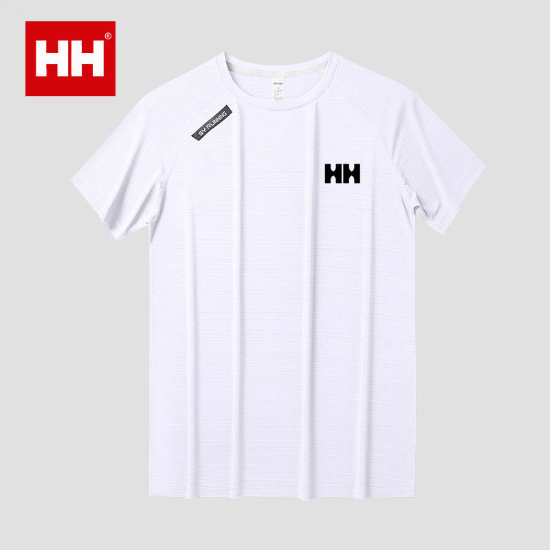 正品HH运动t恤男夏季健身网眼篮球跑步训练服短袖速干衣冰丝