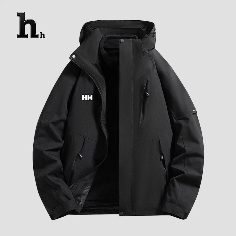 正品HH情侣款冲锋衣男三合一可拆卸加绒加厚防风雨户外登山服