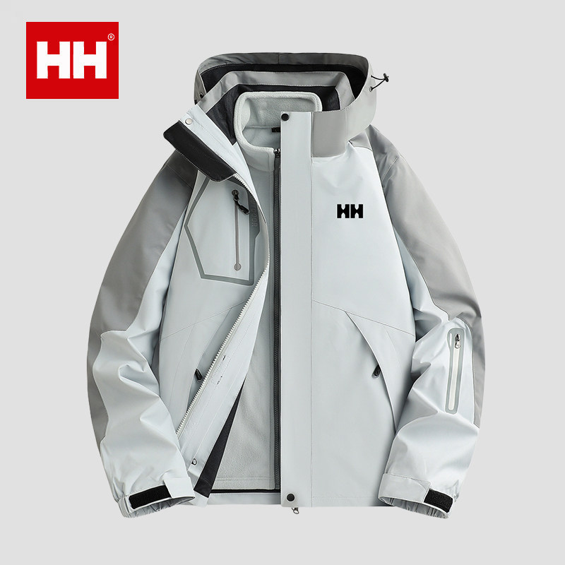 官方正品HH冲锋衣外套男春秋新款三合一可拆卸防风防水户外登山服