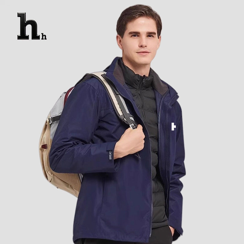 正品HH外套男户外软壳三合一跑步户外保暖滑雪运动登山服冬季
