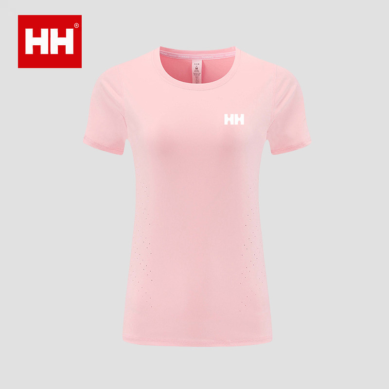 正品HH速干运动t恤女冰丝短袖跑步训服吸湿透气宽松长袖上衣