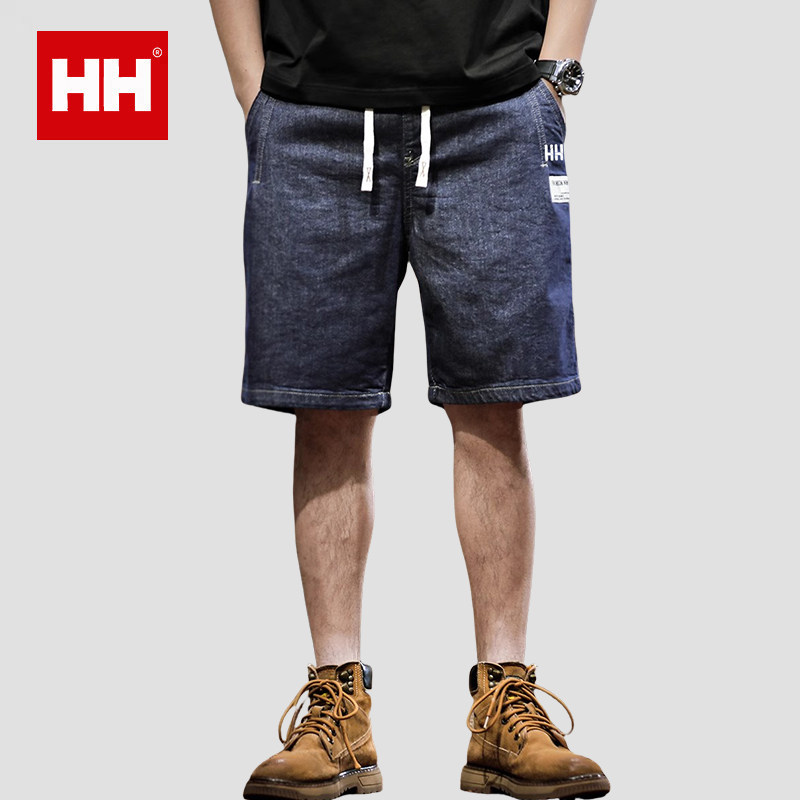 官方正品HH新款美式复古水洗直筒牛仔短裤男士夏季宽松休闲五分裤,男装,短裤,淘宝优惠券,粉丝福利购,淘宝优惠卷