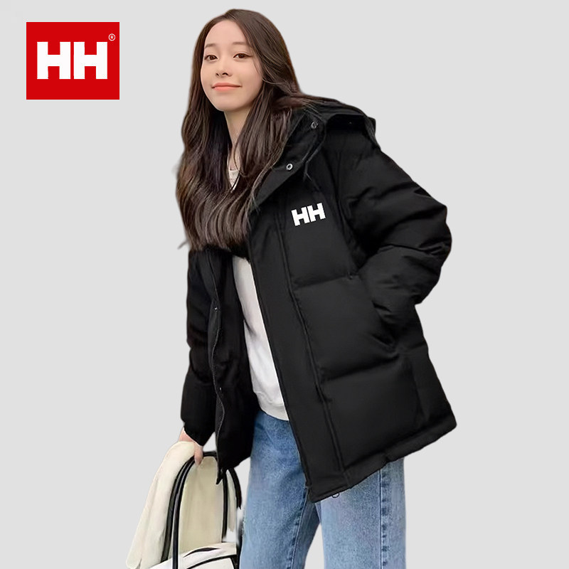 正品HH羽绒棉衣女士秋冬2024新款小个子加棉加厚棉袄棉服外套