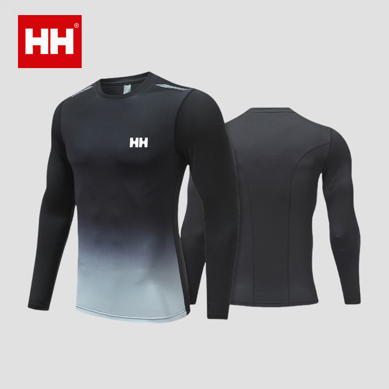 官方正品HH健身衣男速干运动打底内衣秋季紧身长袖跑步篮球训练服