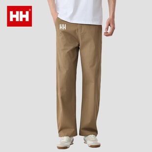 官方正品HH全棉斜纹美式休闲长裤男士2025夏新款宽松直筒水洗裤子