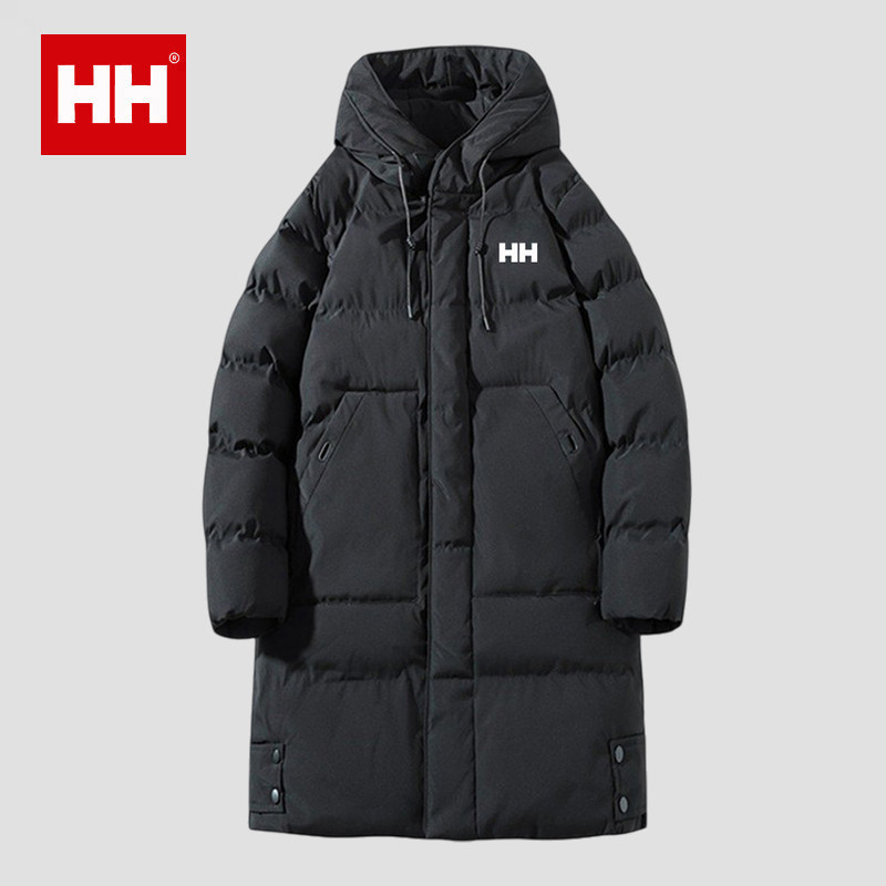 官方正品HH中长款棉服男款冬季新款宽松连帽棉袄加厚羽绒棉衣外套
