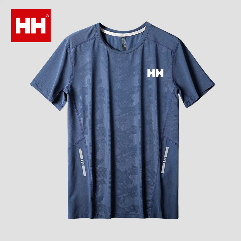 官方正品HH运动t恤男短袖冰丝夏季速干衣户外骑行上衣跑步训练服