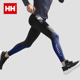 官方正品HH紧身裤男士健身房速干裤田径训练高弹打底压缩跑步裤子