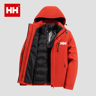 官方正品HH羽绒服男女2024新款冬季加厚保暖冲锋衣外套情侣滑雪服