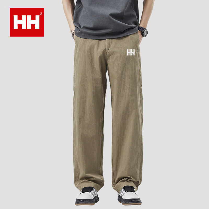 官方正品HH美式速干休闲裤男士薄款宽松直筒裤2025夏季阔腿裤百搭,男装,休闲裤,淘宝优惠券,粉丝福利购,淘宝优惠卷