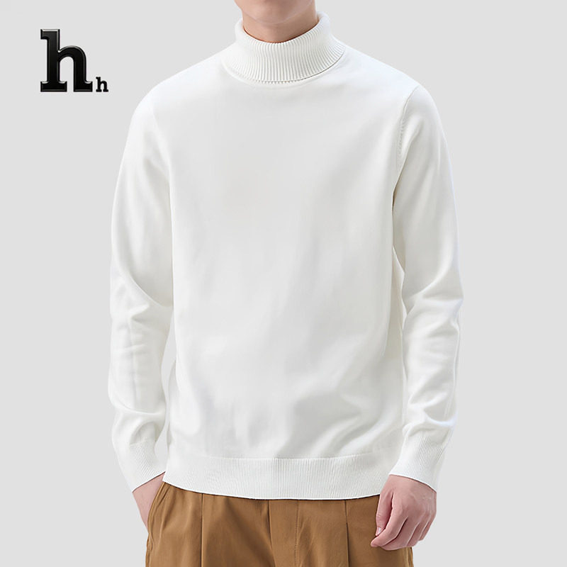 正品HH高领毛衣男2025秋冬季内搭加厚保暖羊绒针织打底衫线衣