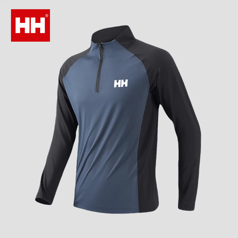 官方正品HH运动T恤男冰丝健身田径羽毛跑步上衣夏季薄款速干长袖