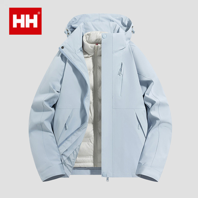 官方正品HH冲锋衣女三合一可拆卸羽绒内胆男秋冬户外防寒保暖外套