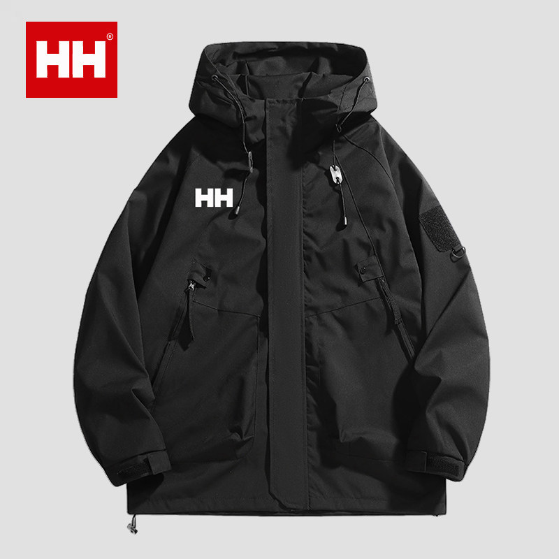 官方正品HH春秋冲锋衣夹克男女款户外工装机能风防水情侣连帽外套