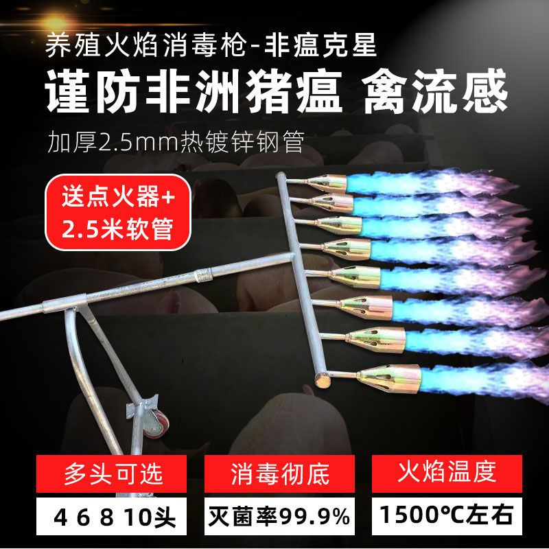 火焰消毒枪猪场养殖场消毒火焰枪多头液化气喷火器猪用养殖设备