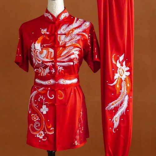 迎春刺绣凤凰武术比赛服