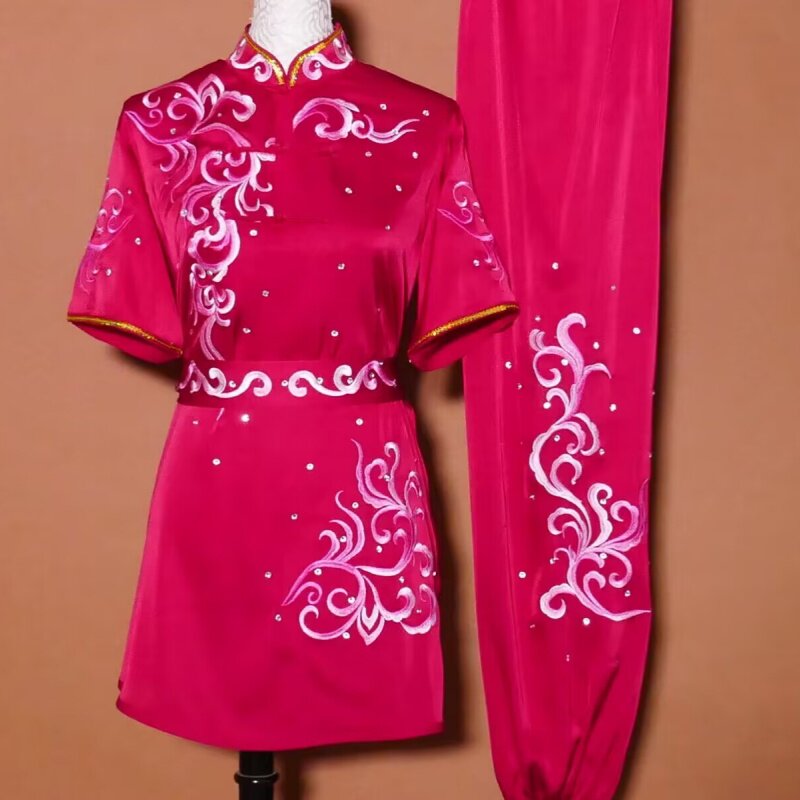 颐和迎春新款刺绣长拳武术服儿童成人竞赛服青少年专业考试表演服