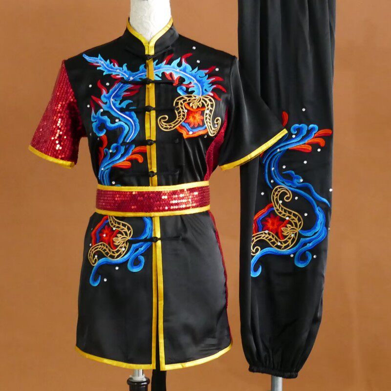 新款武术服青少年儿童练功服专业表演比赛服体考彩服长拳南拳服