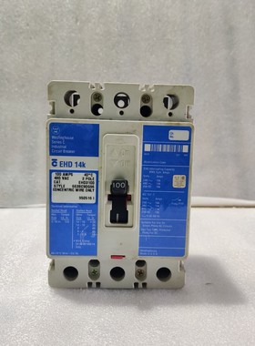Westinghouse EHD3100 系列 C 工业断路器 100 AMPS,480 VAC,3 PO
