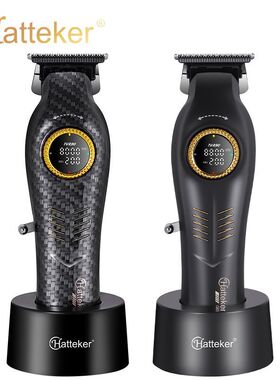Hatteker复古油头雕刻剪电动理发器剃光头发廊大功率高速电机推子
