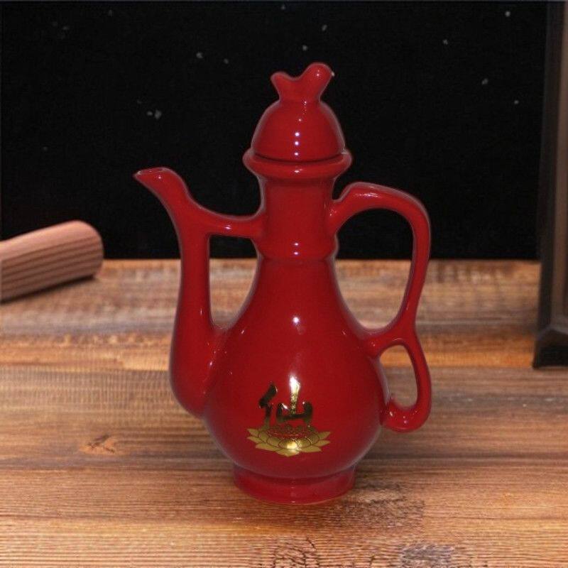 中式家用陶瓷供奉酒壶茶壶套装供酒杯茶杯佛堂供奉仙用水杯酒杯