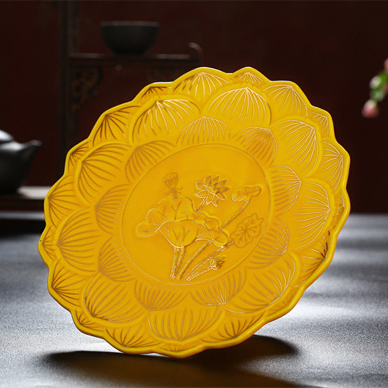 佛具用品大全结缘具无字莲花陶瓷